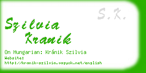 szilvia kranik business card