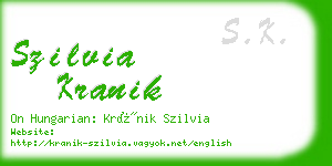 szilvia kranik business card